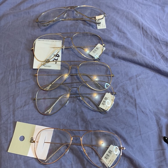 BP 58mm Blue Light Blocking Glasses - Retro Aviator Styling Gold or Rose G Frame - Picture 5 of 5